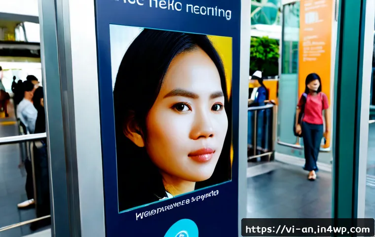 Home 17 AI와 얼굴 인식의 결합으로 인한 새로운 패러다임 - Photorealistic modern public transit entrance in Ho Chi Minh City, a Vietnamese woman using secure A...