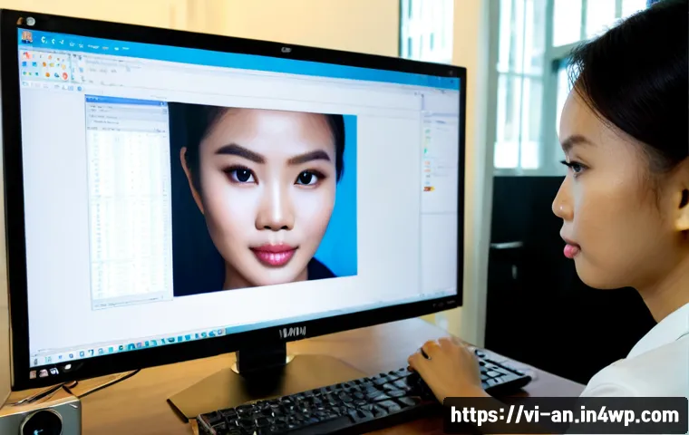 Home 17 얼굴 인식 프로그램 개발을 위한 언어 - Photorealistic Vietnamese software developer working on facial recognition technology at a clean mod...